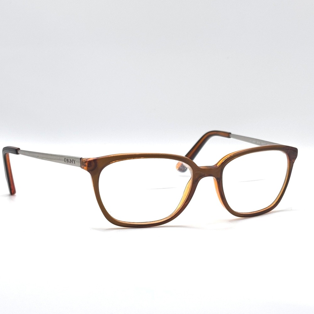 DKNY DY 4667 3675 Amber Tortoise Silver Rectangular Eyeglasses 52-17-140 Womens‎